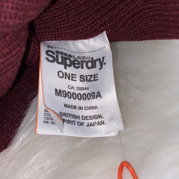 Unisex SuperDry Orange Label Beanie Winter Hat - Picture 11 of 14